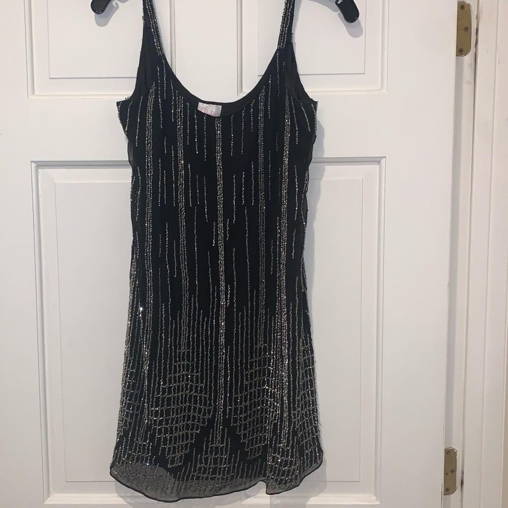 PARKER beaded shift dress